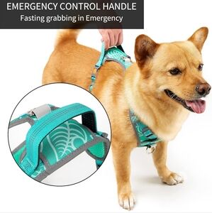 No Pull Dog Harness Adjustable Reflective Vest Soft Mesh Padded Metal Leash Hook